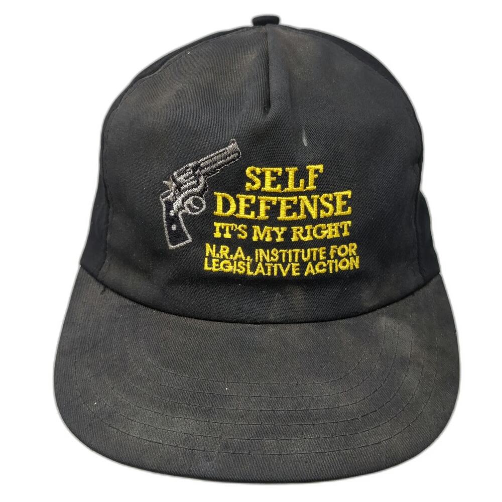 Paramount 5 Panel Black Hat One Size NRA ILA Self Defense Right Gun Snapback